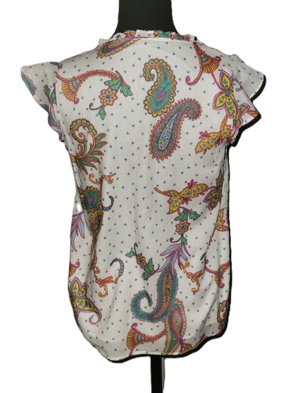 Talbots Colorful Ruffle Sleeve Top - SP - Picture 2 of 3
